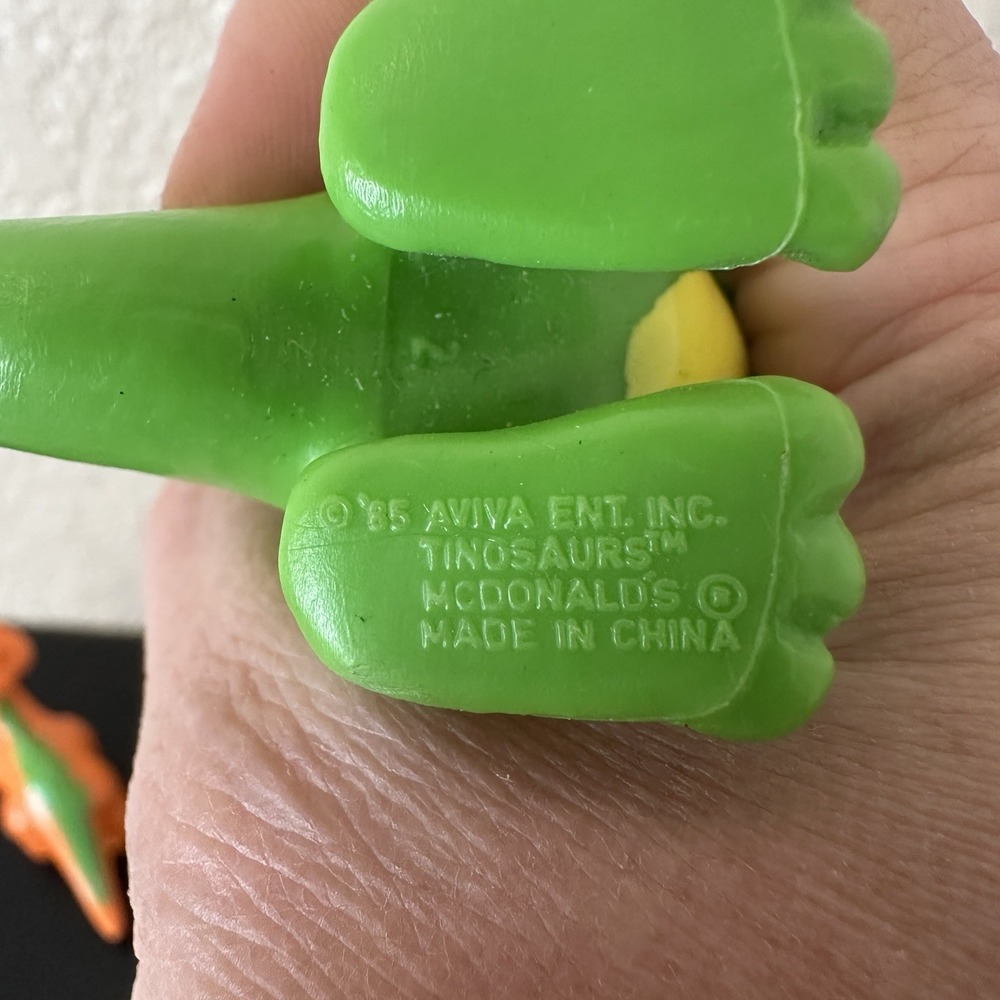 Vintage 1985 McDonald's Happy Meal Dinosaurs‎ Tinosaur Lot Of 3 Avis Enterprises - Picture 7 of 9